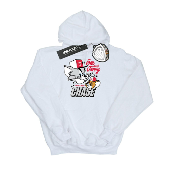Tom Och Jerry Pojkar Katt & Musjakt Hoodie 7-8 År Vit White 7-8 Years