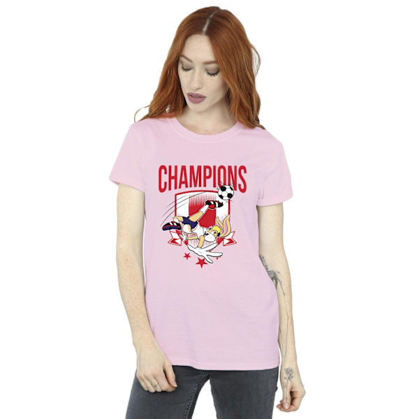 Looney Tunes Dam/Damer Lola Football Champions Bomull Boyfriend T-Shirt XXL Baby Rosa Baby Pink XXL