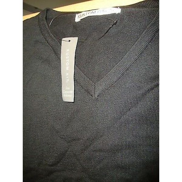 Kustom Kit Herr Arundel Långärmad V-ringad Tröja M Grafit Graphite M