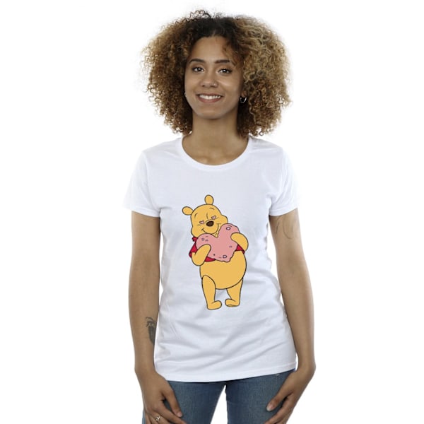 Disney Dam/Kvinnor Winnie The Pooh Hjärta Ögon Bomull T-shirt White L