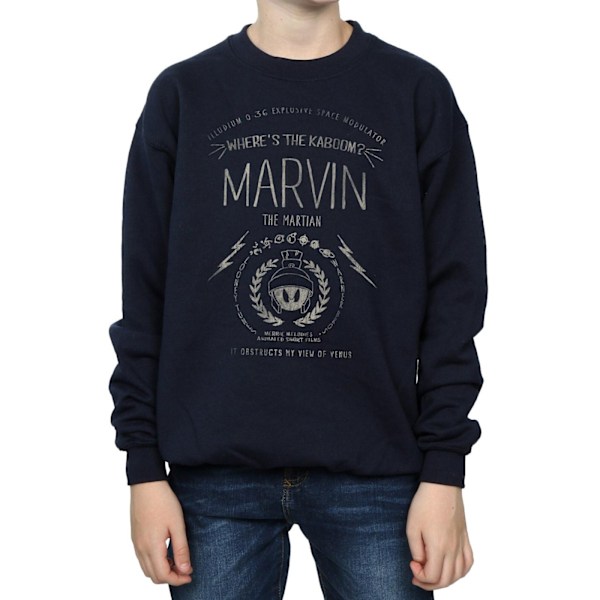 Looney Tunes Boys Marvin The Martian Where´s The Kaboom Sweatshirt Navy Blue 12-13 Years