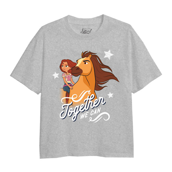 Spirit Girls Lucky Heather T-shirt 7-8 år Grå Grey 7-8 Years