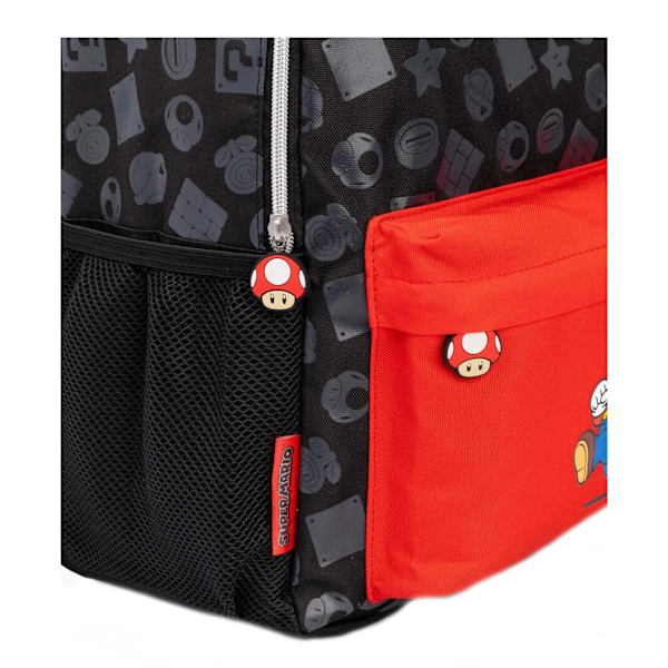 Super Mario All-Over Print Ryggsäck One Size Svart/Röd Black/Red One Size