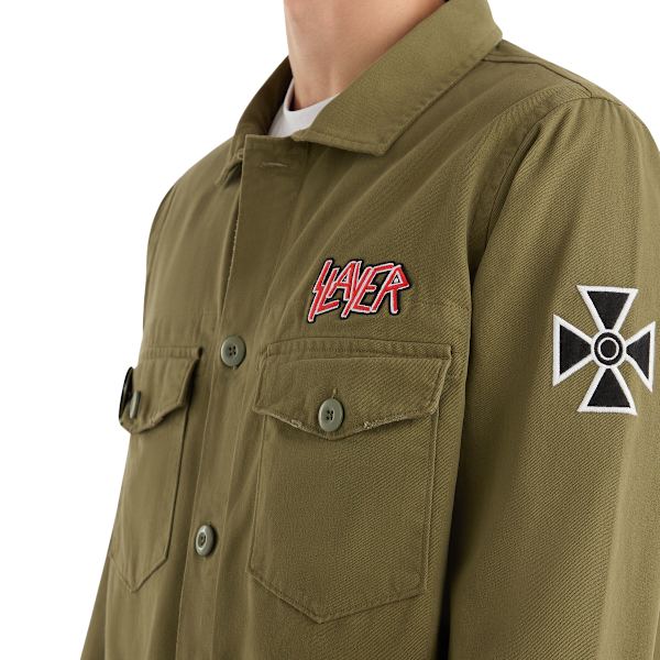 Amplified Slayer Military Overshirt L Khaki Green för män Khaki Green L