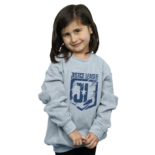 DC Comics Girls Justice League Movie Indigo Logo Sweatshirt 7-8 Sports Grey 7-8 Years