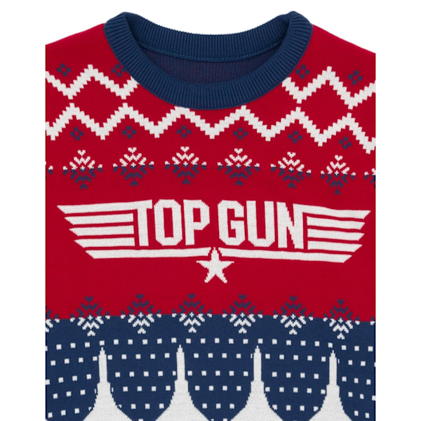 Top Gun Herr Jultröja Stickad L Blå/Röd Blue/Red L
