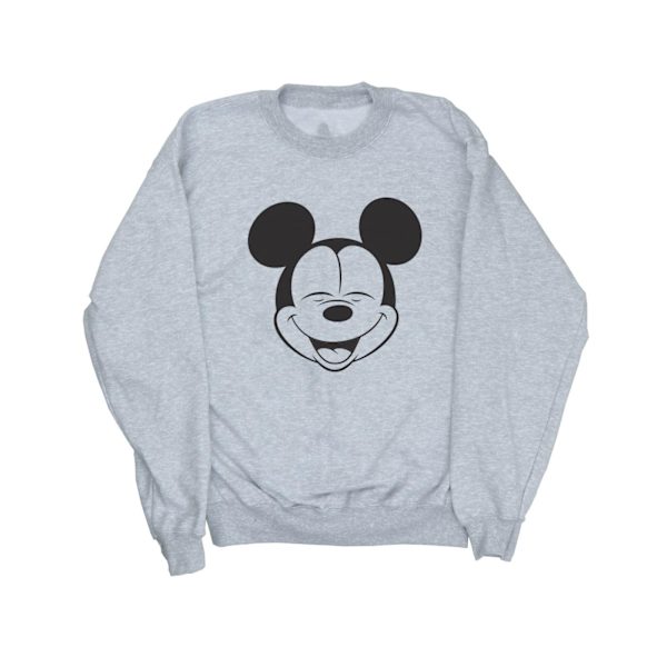 Disney Girls Mickey Mouse Closed Eyes Sweatshirt 7-8 år Spor Sports Grey 7-8 Years