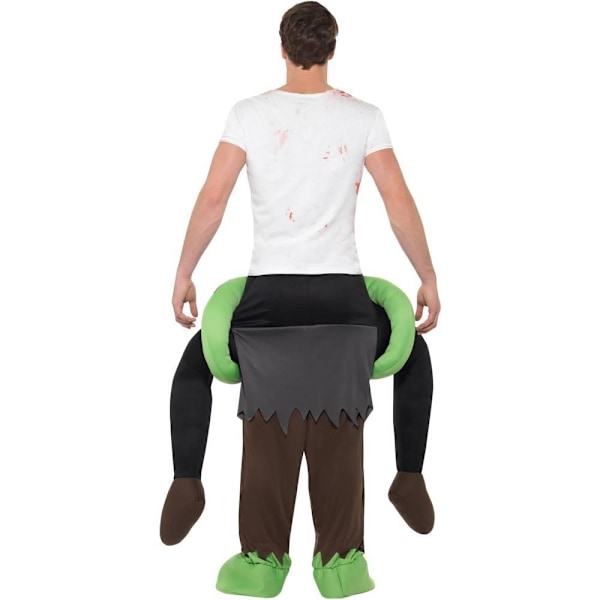 Smiffys Unisex Vuxen Zombie Piggy Back Kostym One Size Grön/G Green/Grey One Size
