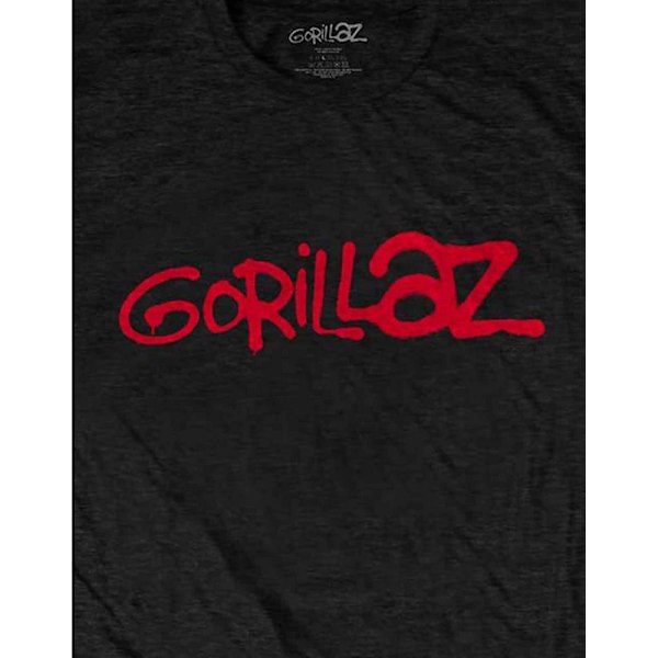 Gorillaz Unisex Vuxen Logo Bomull T-shirt M Svart Black M