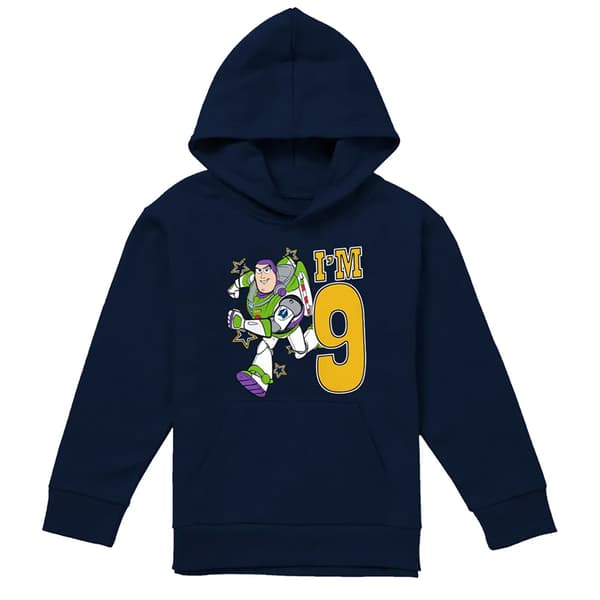 Toy Story Barn/Barn I'm 9 Buzz Lightyear Födelsedagströja Navy 7-8 Years