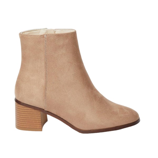 Dorothy Perkins Dam/Dam Andrea Block Heel Ankle Boots 6 U Taupe 6 UK