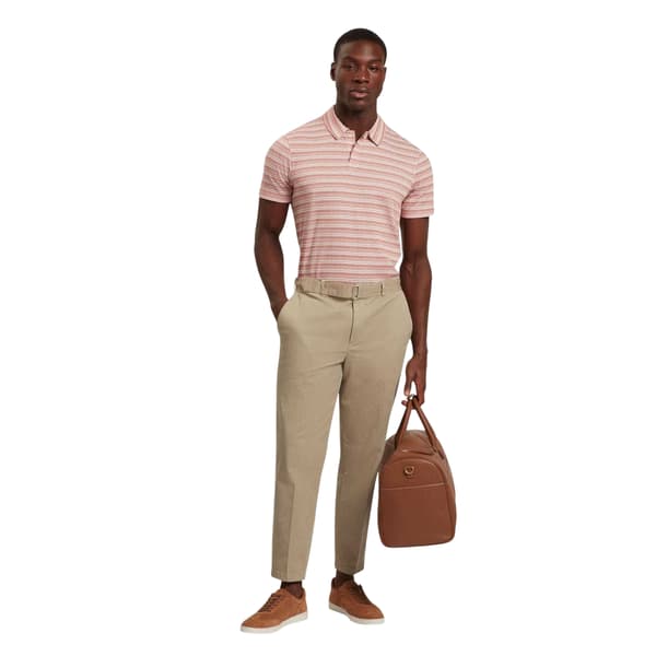 Ted Baker Herr Randig Våffelstickad Pikétröja L Röd Red L