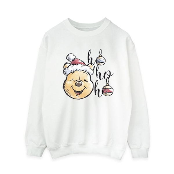 Disney Dam/Damer Winnie The Pooh Ho Ho Ho Baubles Sweatshirt White S