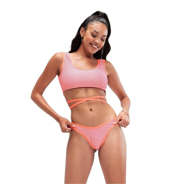Speedo Bikiniunderdelar för damer/kvinnor Gingham 8 UK Orange Orange 8 UK
