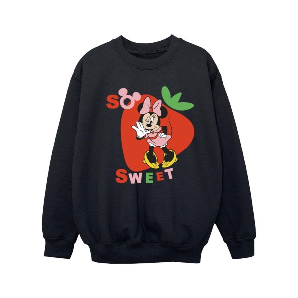 Disney Girls Minnie Mouse So Sweet Strawberry Sweatshirt 7-8 Ye Black 7-8 Years