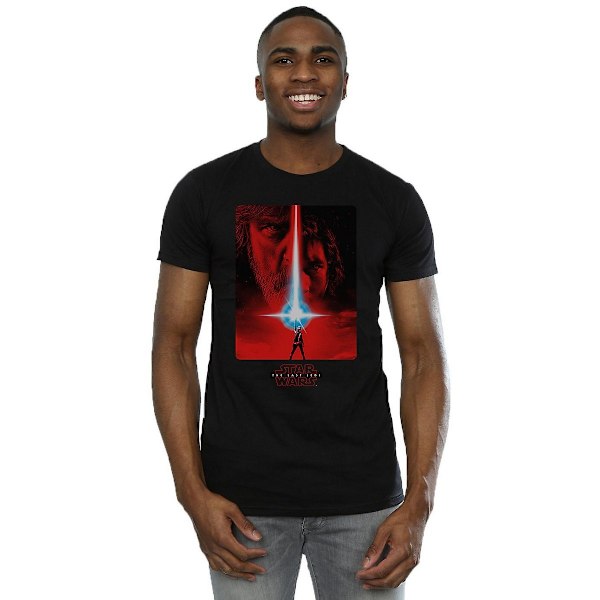 Star Wars: The Last Jedi Herr Poster Bomull T-shirt M Svart/Röd Black/Red M