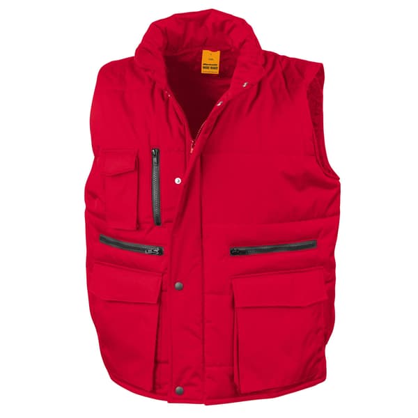 WORK-GUARD by Result Herr Lance Ripstop Body Warmer XL Röd Red XL