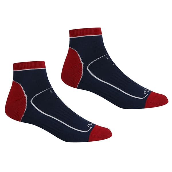 Regatta Herr Samaris Trail Ankle Socks (2-pack) 9 UK-12 UK N Navy/Dark Red 9 UK-12 UK
