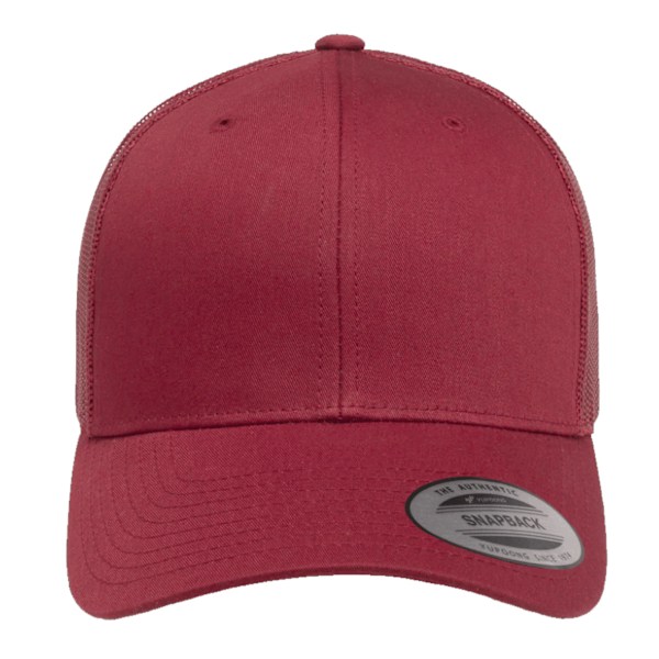 Yupoong Flexfit Retro Snapback Trucker Cap One Size Cranberry Cranberry One Size