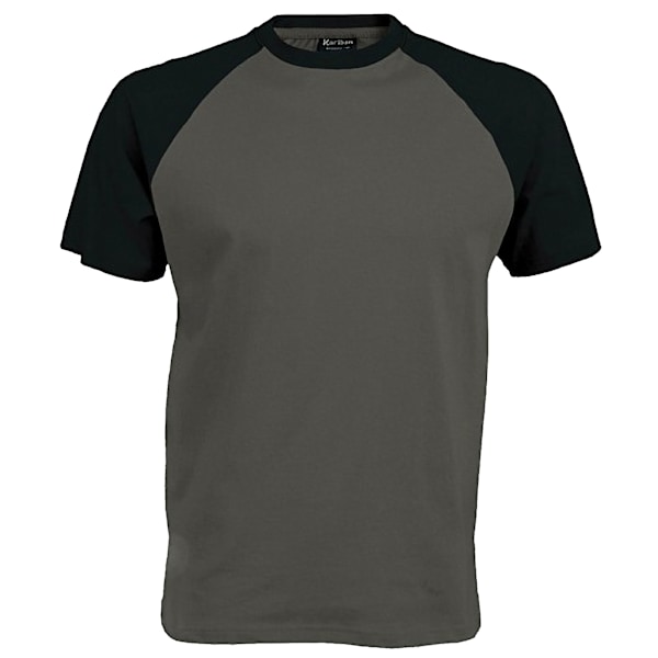 Kariban Herr Kortärmad Baseball T-Shirt 2XL Slate Grey/Black Slate Grey/Black 2XL