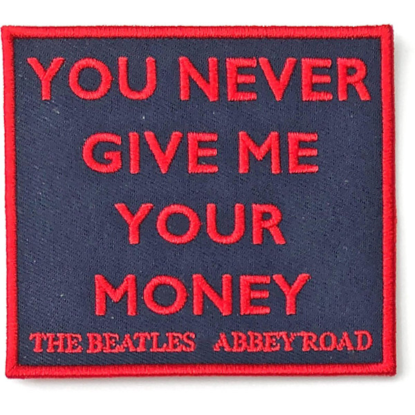 The Beatles You Never Give Me Your Money Patch One Size Svart/Röd Black/Red One Size