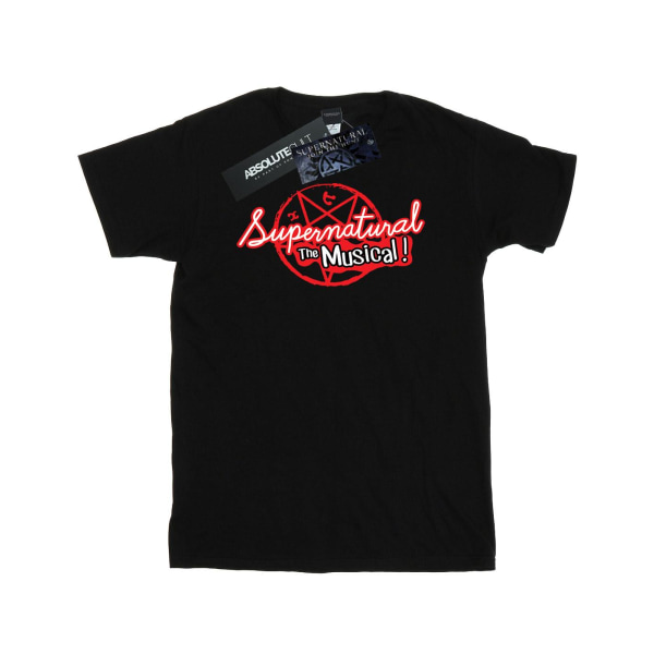 Supernatural Dam/Kvinnor The Musical Bomull Boyfriend T-Shirt Black M