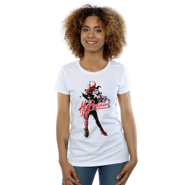 DC Comics Dam/Dam Harley Quinn Hi Puddin Cotton T-Shirt M White M