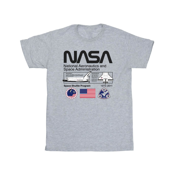 NASA Mens Space Admin T-shirt S Sports Grey Sports Grey S