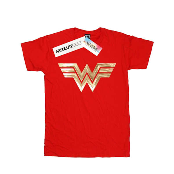 DC Comics Girls Wonder Woman 84 Gold Emblem Bomull T-shirt 3-4 Red 3-4 Years