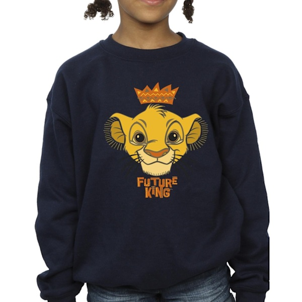 Disney Girls The Lion King Future King Sweatshirt 7-8 år Marinblå Navy Blue 7-8 Years