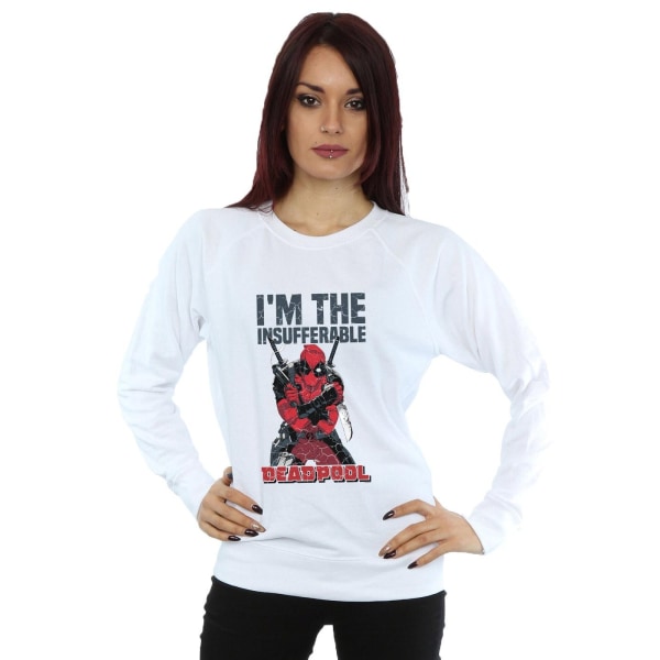 Marvel Womens/Ladies Deadpool I´m The Insufferable Sweatshirt L White L
