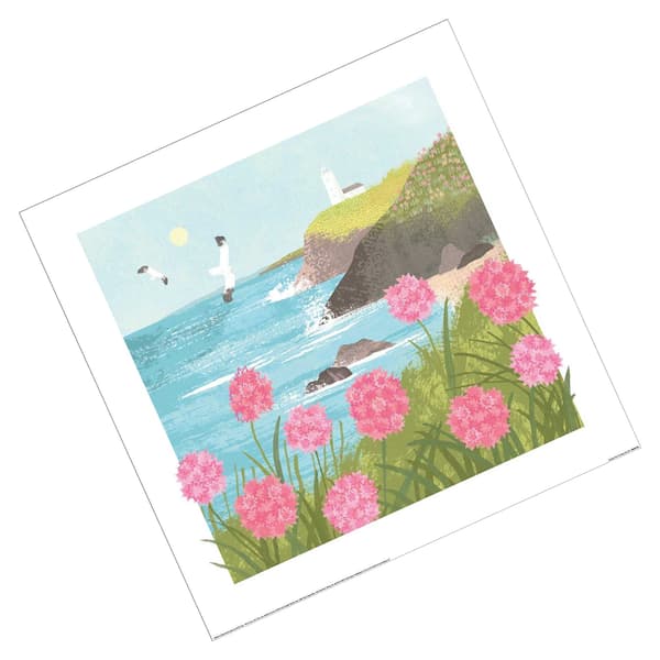 Tall Boy Prints Cornwall Coast Tryck 60cm x 60cm Flerfärgad Multicoloured 60cm x 60cm