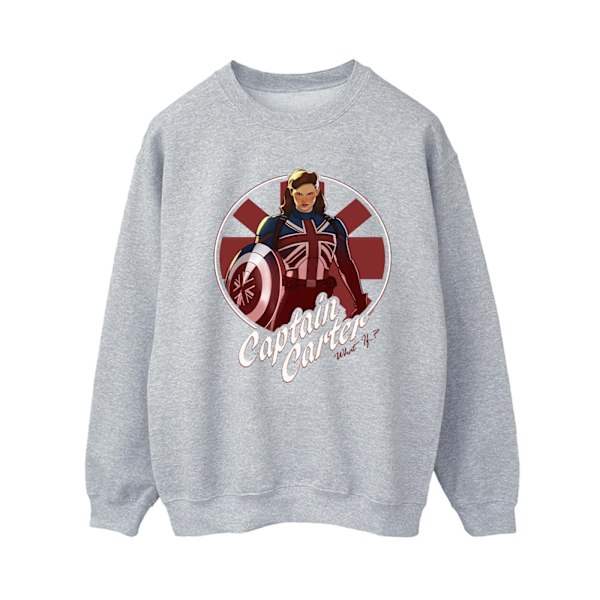 Marvel Dam/Kvinnor Vad Om Captain Carter Sweatshirt S Sport Sports Grey S