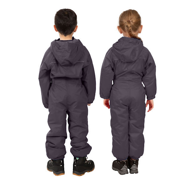 Trespass Kids Unisex Dripdrop Vadderad Vattentät Regnställ 2/3 Y Dark Grey 2/3 Years