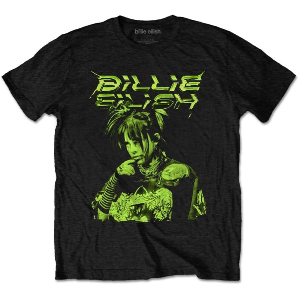 Billie Eilish Unisex Vuxen Illustration T-shirt XXL Svart Black XXL
