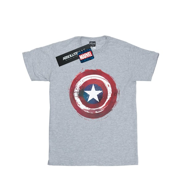 Marvel Herr Captain America Splatter Shield T-Shirt 3XL Sports Sports Grey 3XL