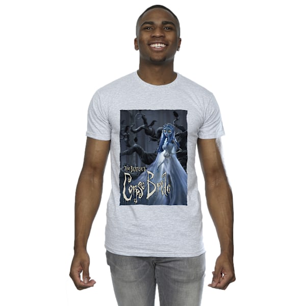 Corpse Bride Herrarnas Emily Poster T-Shirt 4XL Sportgrå Sports Grey 4XL