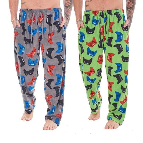 Keanu Barn/Barn Spelkontroll Mjukisbyxor (2-pack) 7 Grey/Green 7-8 Years