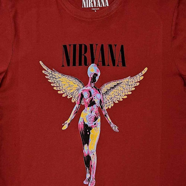 Nirvana Unisex Adult In Utero T-Shirt M Röd Red M