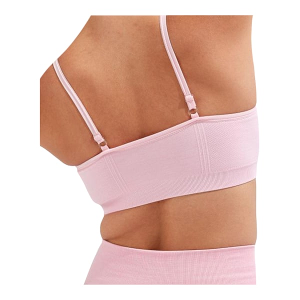 TriDri Dam/Kvinnor Melange Seamless 3D Sport-BH S Ljus Rosa Light Pink S