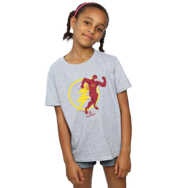DC Comics Girls The Flash Running Emblem Bomull T-shirt 7-8 år Black 7-8 Years