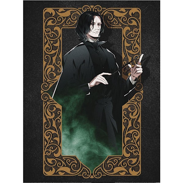 Harry Potter: Wizard Dynasty Smoke Severus Snape Print 40cm x 3 Black/Gold 40cm x 30cm