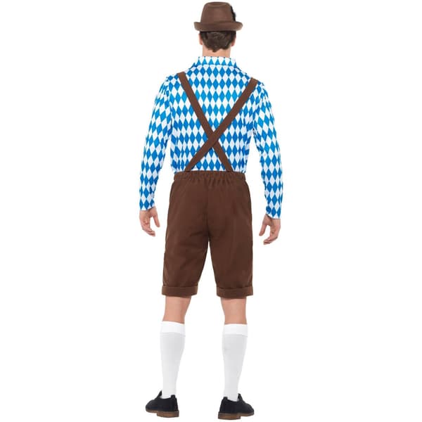 Smiffys Bayersk Öldräkt Set för Män L Blå/Brun Blue/Brown L