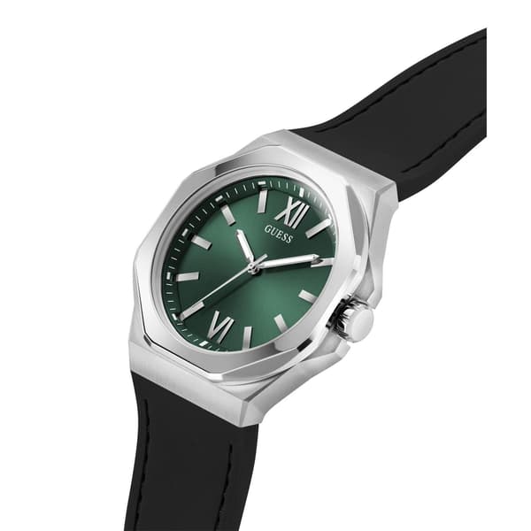 Guess Herr Emperor Analog Klocka En Storlek Grön/Silver Green/Silver One Size