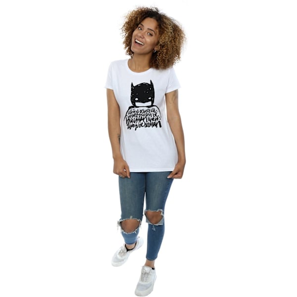 DC Comics Dam/Kvinnor Batman Always Be Yourself Bomull T-Shir White L