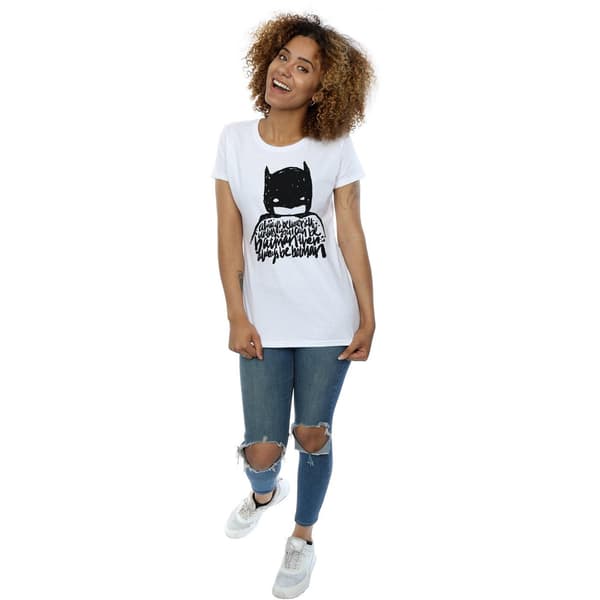 DC Comics Dam/Kvinnor Batman Always Be Yourself T-shirt i bomull White M