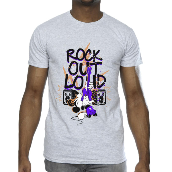 Disney Män Musse Pigg Rock Out Loud T-shirt L Sportgrå Sports Grey L