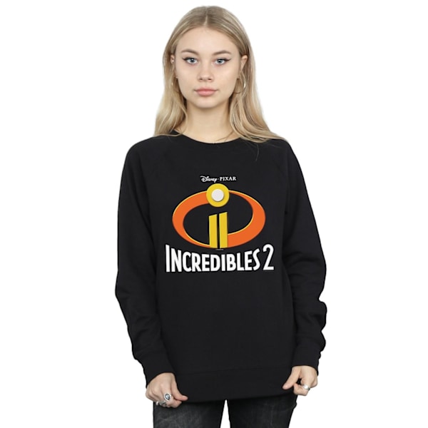 Disney Dam/Kvinnor The Incredibles 2 Emblem Logo Sweatshirt XXL B Black XXL