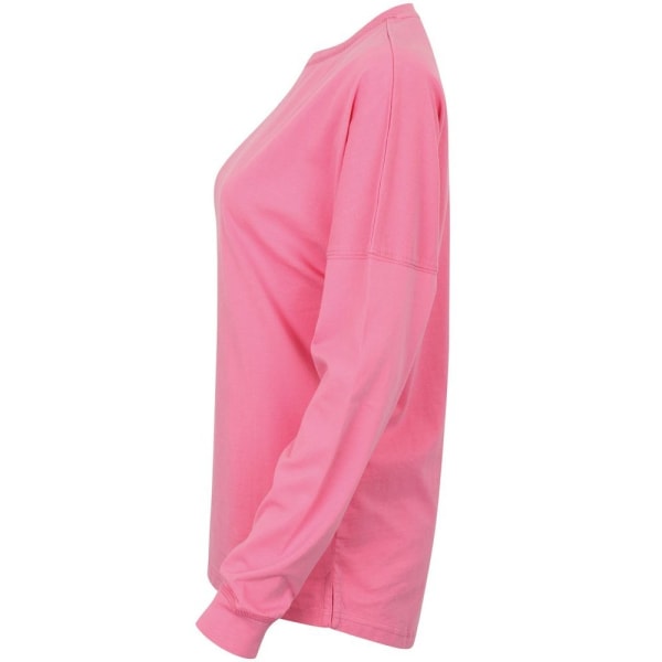 SF Unisex Adult Slogan Drop Shoulder Långärmad T-shirt S Bri Bright Pink S