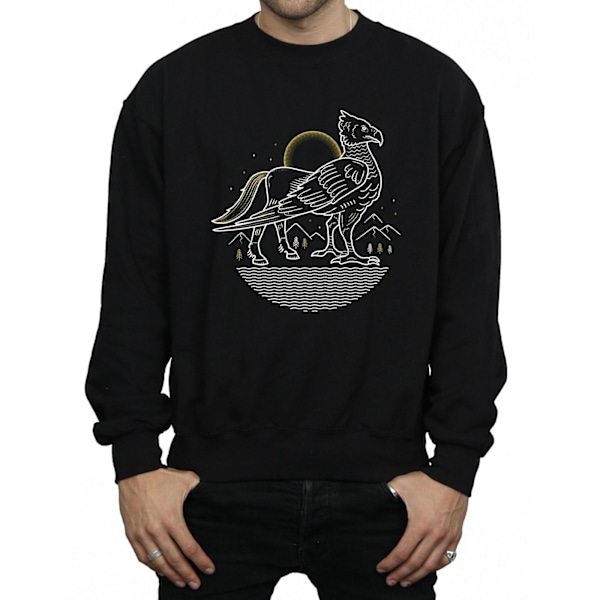 Harry Potter Herr Buckbeak Linjeteckning Sweatshirt M Svart Black M